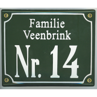 Naambord 16x20 cm horizontaal